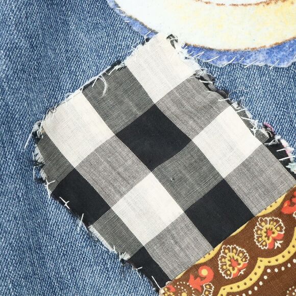 Agolde Jeans Womens 26 Waist Blue Cotton Denim Crop Customized Patchwork AG - Picture 11 of 16